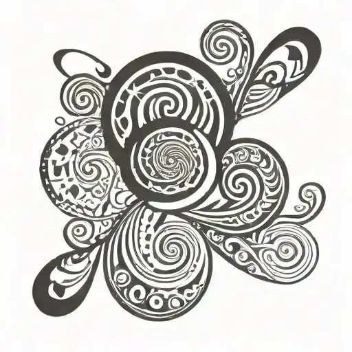 spiral semicolon tattoo design idea