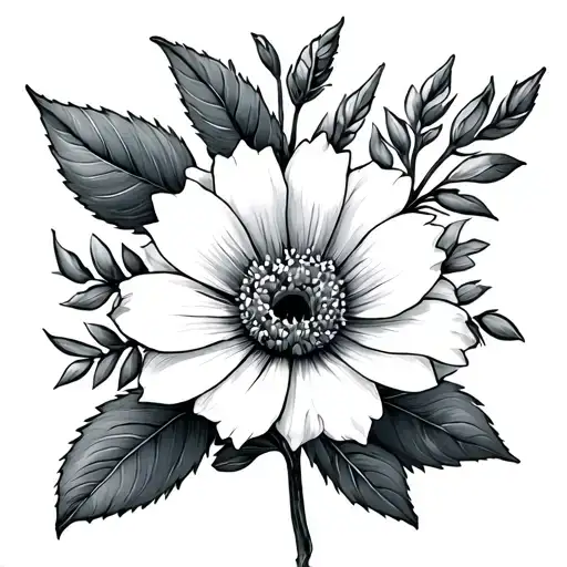 December And May Birth Flower tattoo design idea