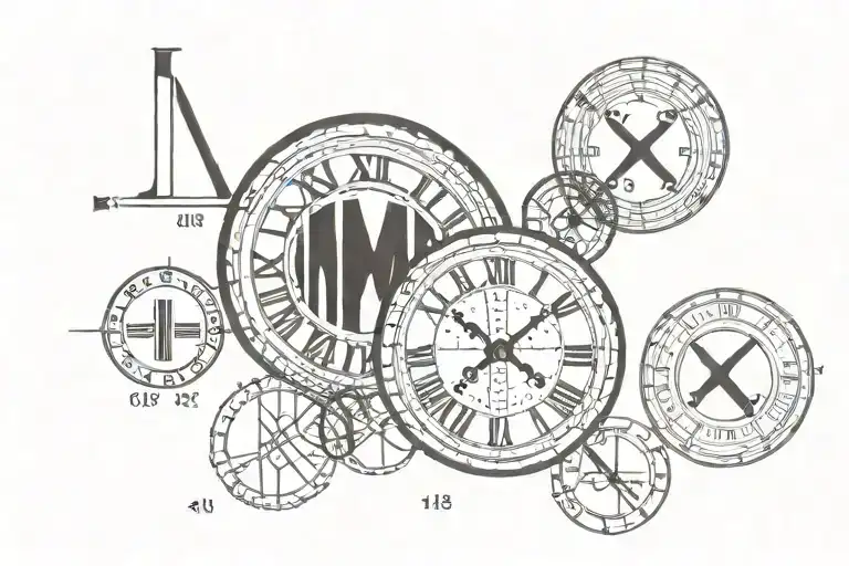 Roman numerals representing important dates tattoo design idea