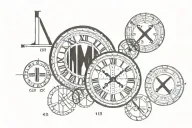 Roman numerals representing important dates tattoo design idea