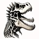 spinosaurus skeleton tattoo design idea