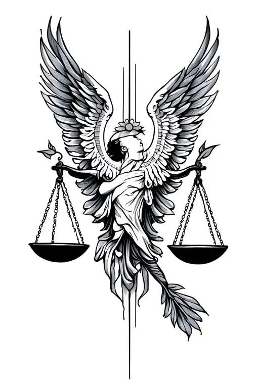 A minimalist fine line tattoo representing the stoic virtues of courage, wisdom, temperance, and justice and fine line tattoo design idea