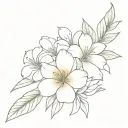 oleander flower tattoo design idea
