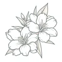 oleander flower tattoo design idea