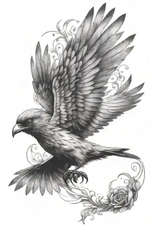 the bird flies away, цепи tattoo design idea