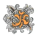 Make a tattoo using this 4 letters “J,A,I,E” in order and it must symbolize 4 siblings tattoo design idea