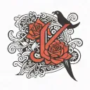 Make a tattoo using this 4 letters “J,A,I,E” in order and it must symbolize 4 siblings tattoo design idea