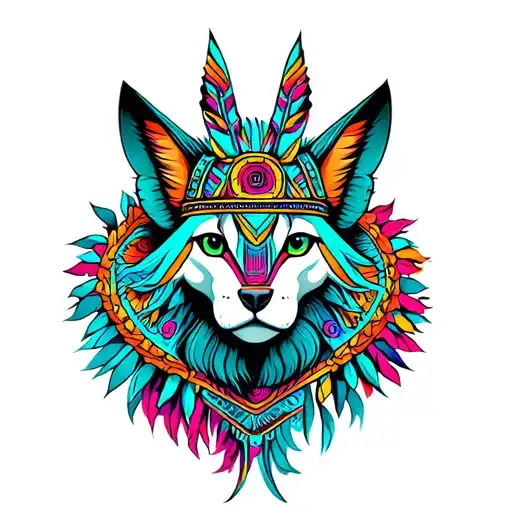 xoloitzcuintli, aztec motifs tattoo design idea