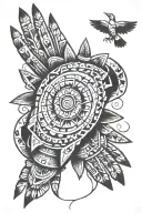 hopi healing hands tattoo design idea