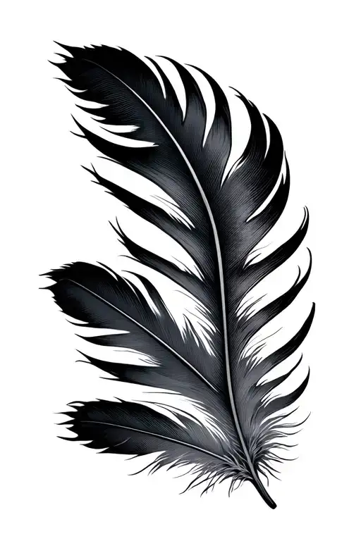 bird feather fancy and minimalist tattoo design idea