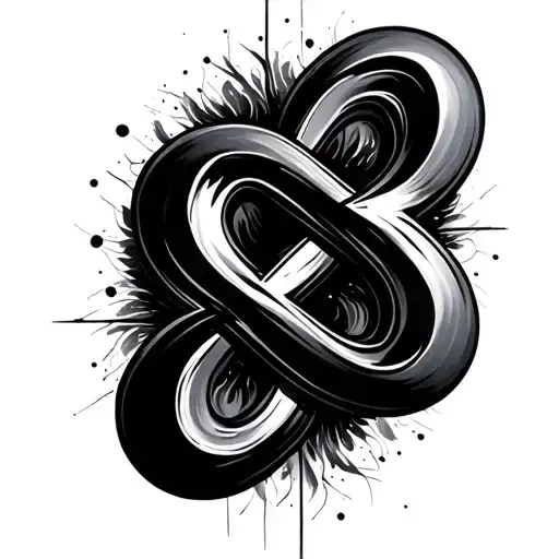 1,2,3 infinity symbol tattoo design idea