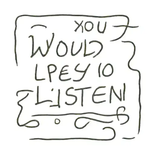burnt newspaper with headline 'would you please listen' tattoo design idea