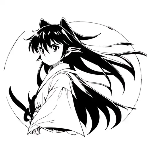 Inuyasha anime tattoo design idea