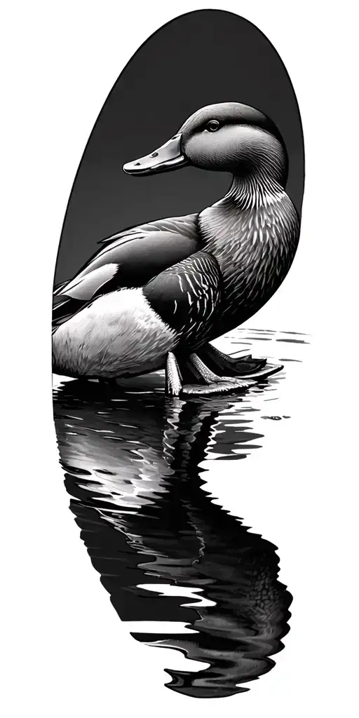 mallard ducks and white tail buck tattoo design idea