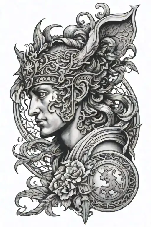 perseus tattoo inspired tattoo design idea