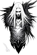 Sephiroth full chest blackwork tattoo design tattoo design idea