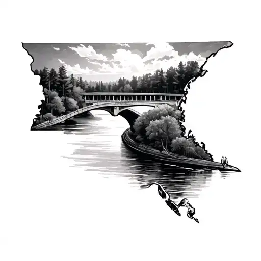 Mississippi River tattoo design idea