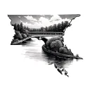 Mississippi River tattoo design idea