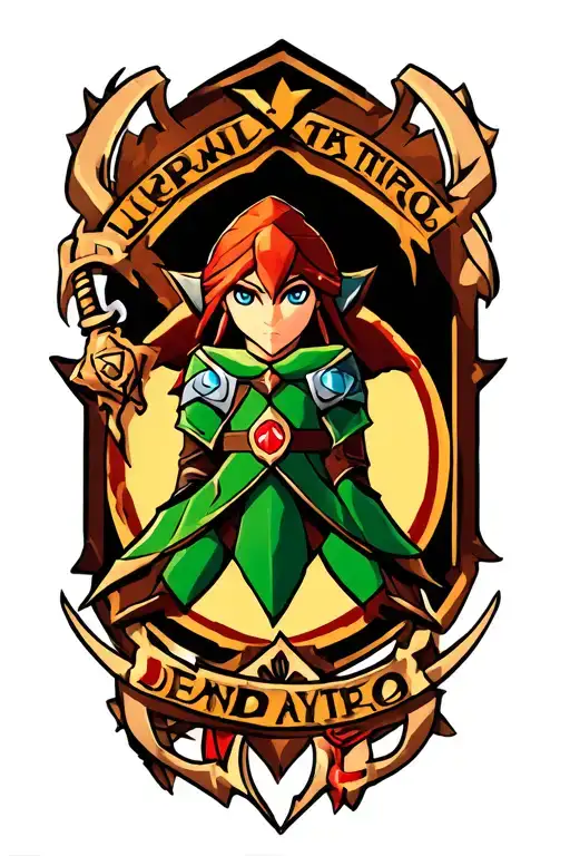 zelda ocarina of time tattoo design idea