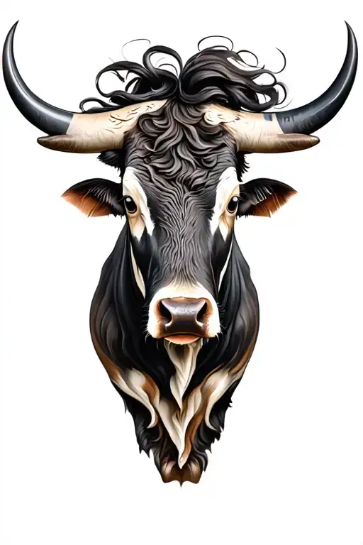 bull head tattoo design idea