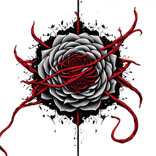 Red String Of Fate tattoo design idea
