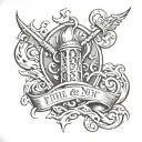 fire and ny hook tattoo design idea