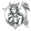 hecate goddess tattoo design idea