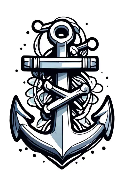 puzzle piece with anchor tattoo design idea