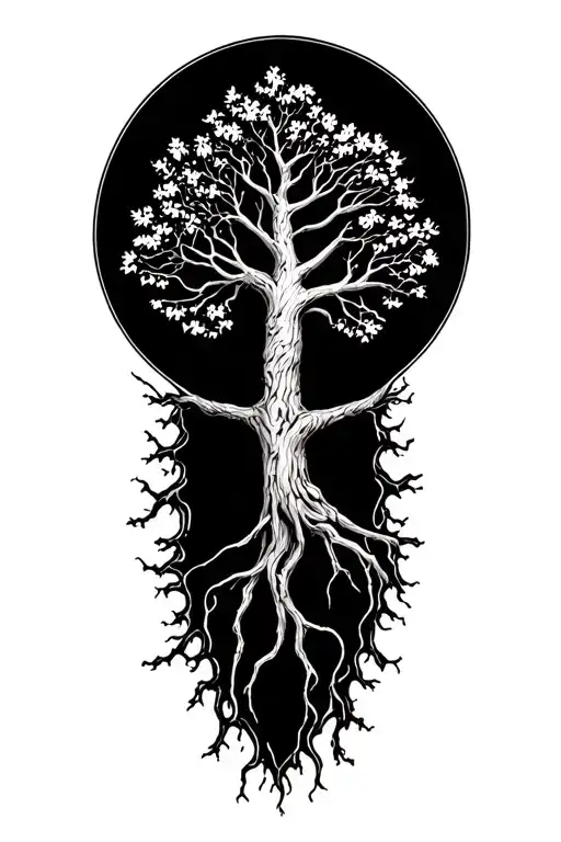 tree of life with imago dei text tattoo design idea