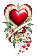 flash tattoo design idea for Valentine's Day tattoo design idea