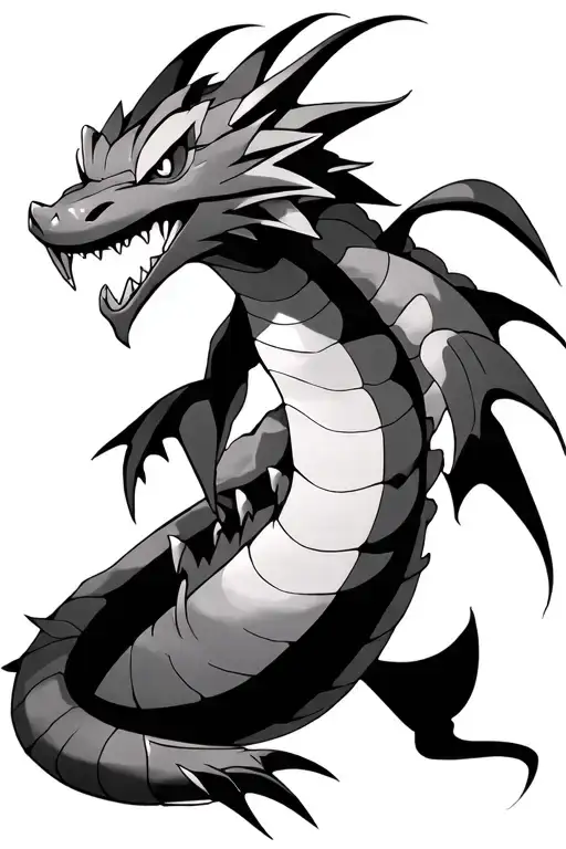 gyarados pokemon irezumi tattoo design idea