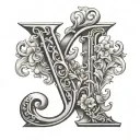 initial L, R, P, B letters tattoo design idea