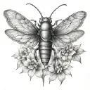 Katydid tattoo design idea