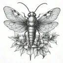 Katydid tattoo design idea