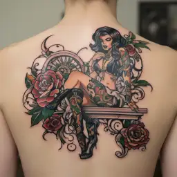 shemale stripper tattoo design idea