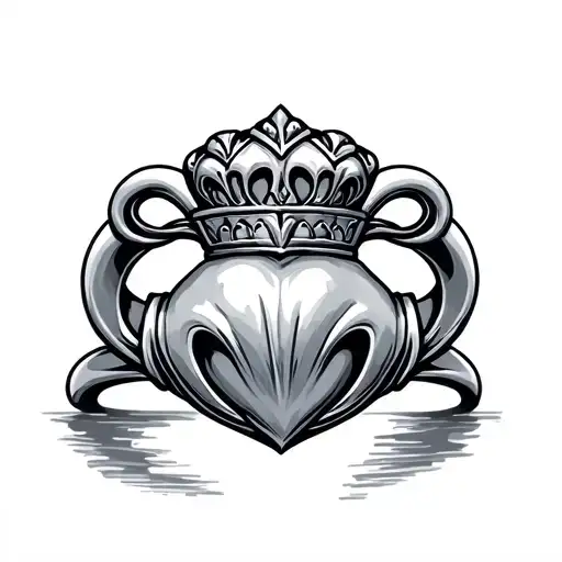 claddagh ring tattoo design idea