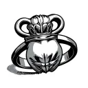 claddagh ring tattoo design idea