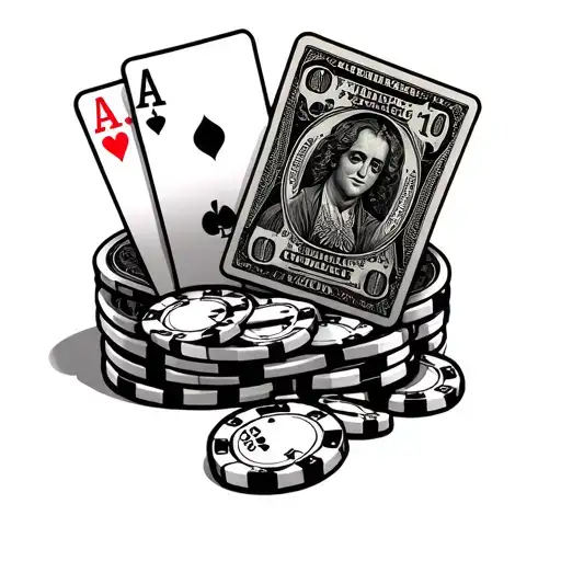 Gambling Poker Money tattoo design idea