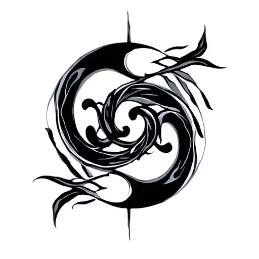 Enso and aum symbol incorporated tattoo design idea