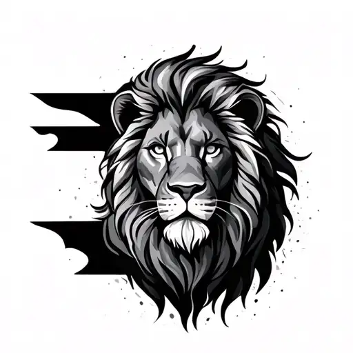 Lion Christian tattoo design idea