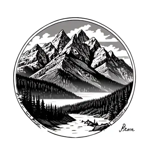 Grand Tetons tattoo design idea