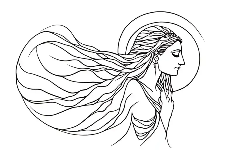 Isis Goddess tattoo design idea