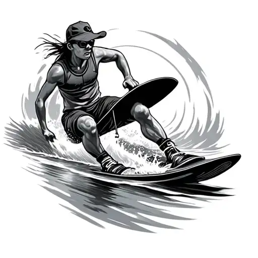 Wakeboard tattoo design idea