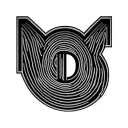 finger print with initials M and D shape surrounded tattoo design idea