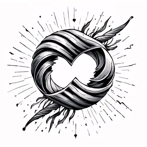 infinite love with tattoo design idea