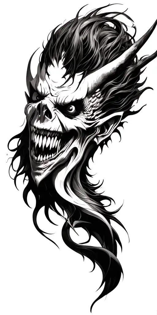 demons tattoo design idea