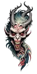 demons tattoo design idea
