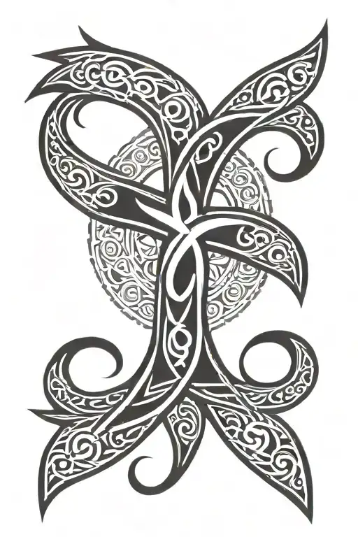 Puerto Rican, Cross, the ichthys Christian fish symbol tattoo design idea