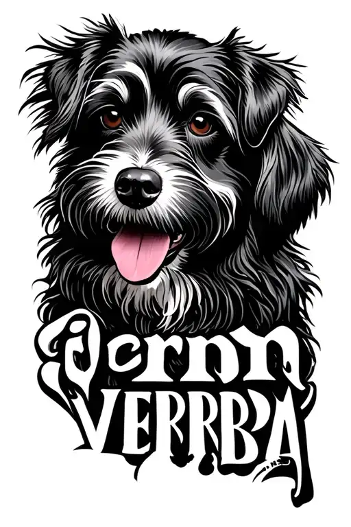 acta Non verba but word verba has something related with Dogs  tattoo design idea