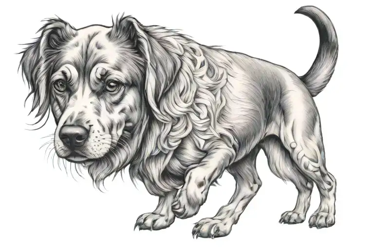 dog breed tattoo design idea